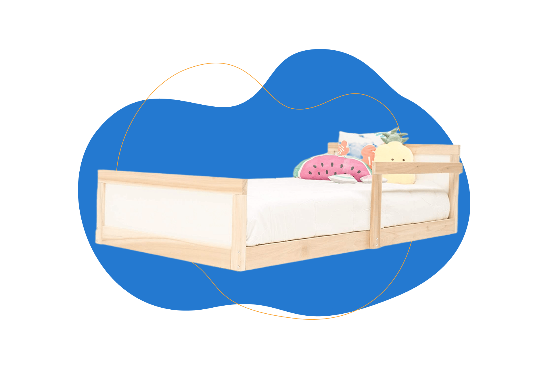 Kit Cama Montessori Individual de Madera Toddler Infantil Nórdica