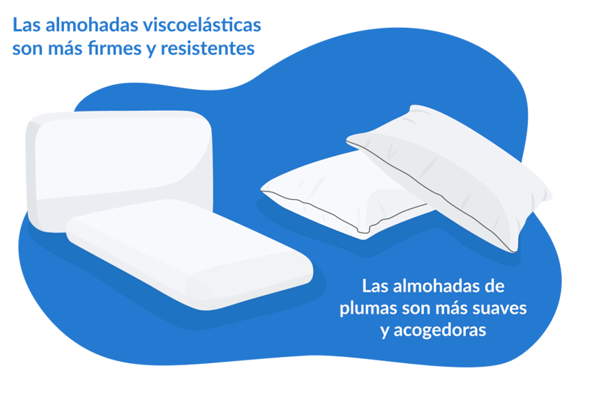 almohada plumas vs visco
