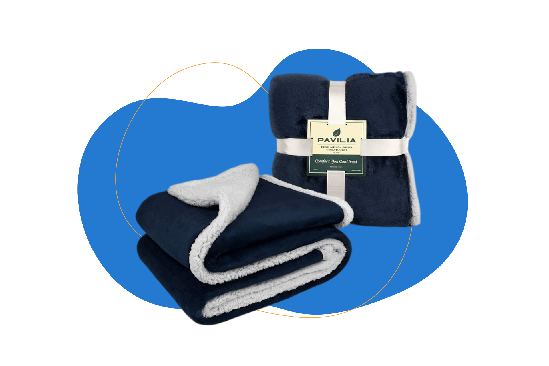 PAVILIA - Cobija de felpa de forro polar Sherpa