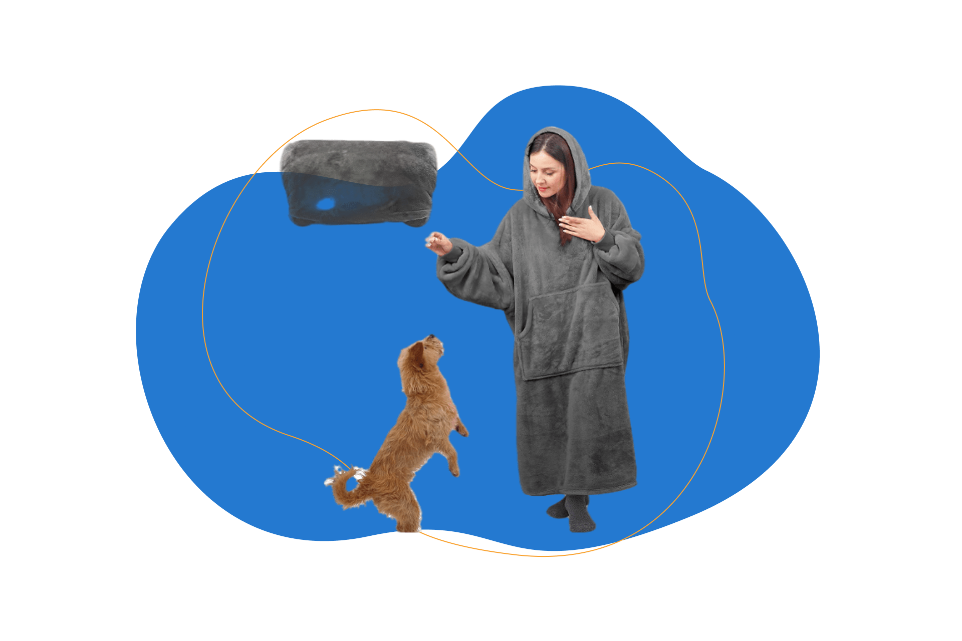 Barfelty - Manta larga de gran tamaño con capucha