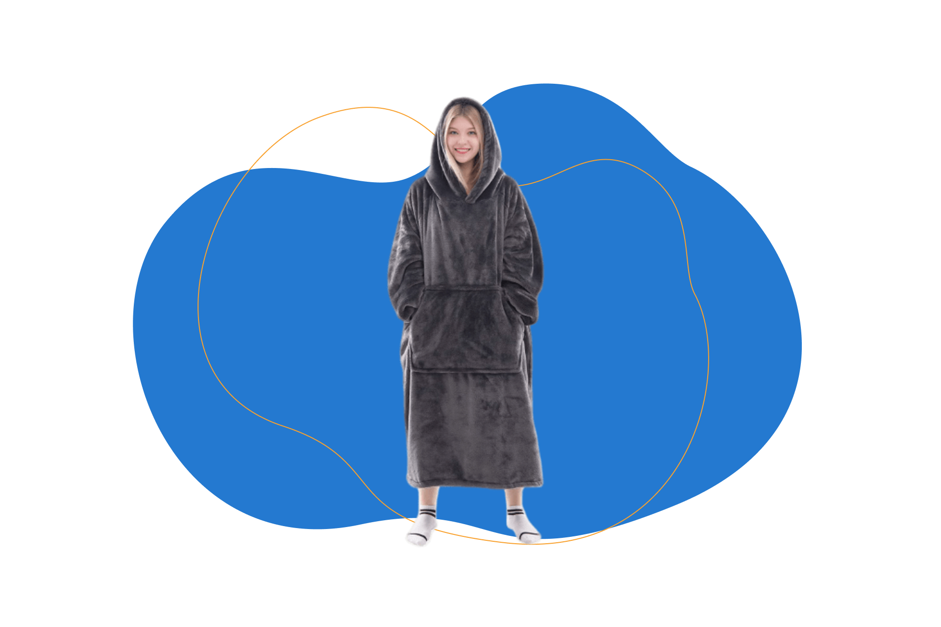 Waitu Sudadera manta con capucha