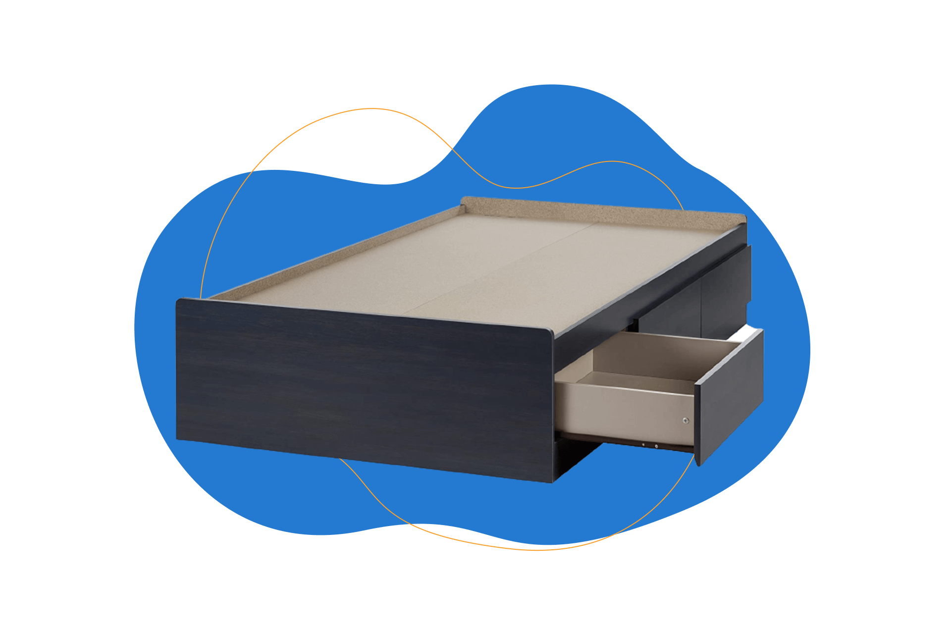 cama con cajones south shore